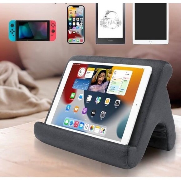 Pillow Pad Gray Deluxe Premium Multi-Angle Soft Tablet Stand NEW SEALED Mem Foam - Picture 9 of 12
